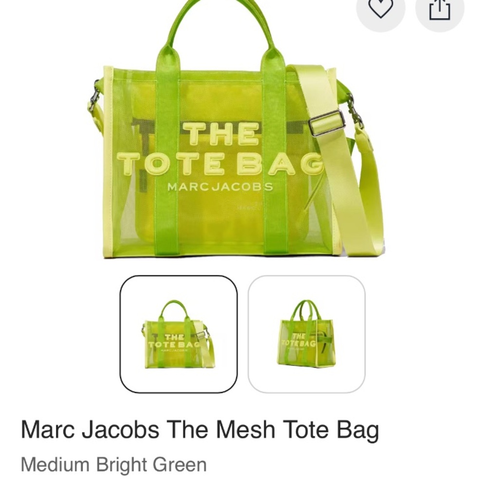 Marc Jacobs Neon Green Mesh Tote